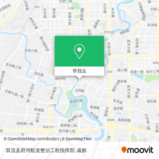 双流县府河航道整治工程指挥部地图