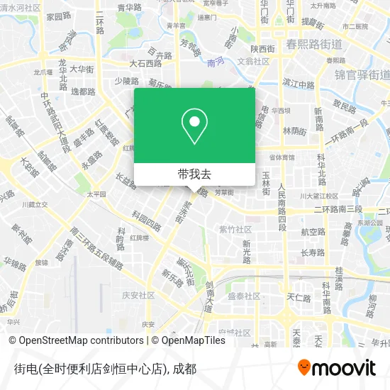 街电(全时便利店剑恒中心店)地图