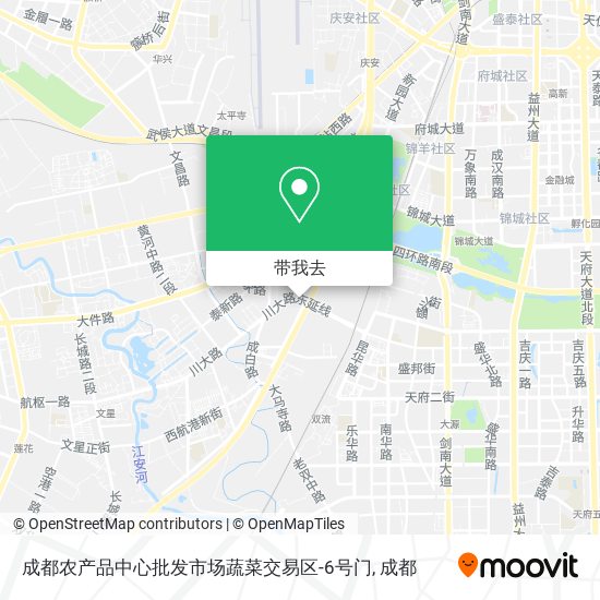 成都农产品中心批发市场蔬菜交易区-6号门地图