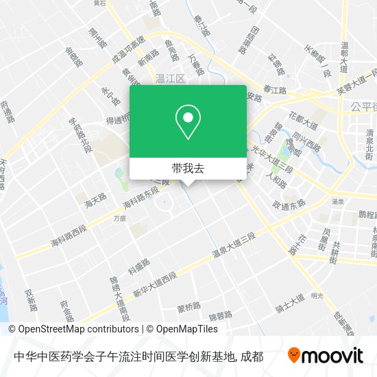 中华中医药学会子午流注时间医学创新基地地图