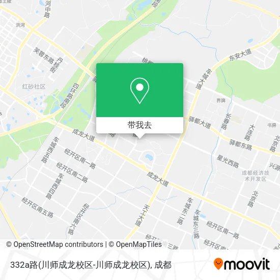 332a路(川师成龙校区-川师成龙校区)地图