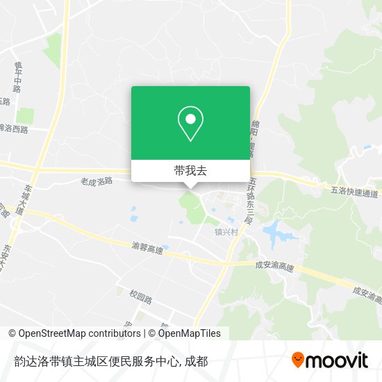 韵达洛带镇主城区便民服务中心地图