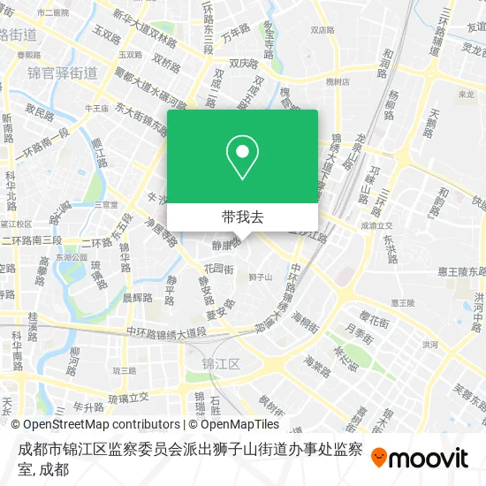 成都市锦江区监察委员会派出狮子山街道办事处监察室地图