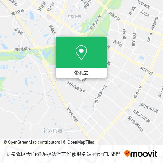 龙泉驿区大面街办锐达汽车维修服务站-西北门地图