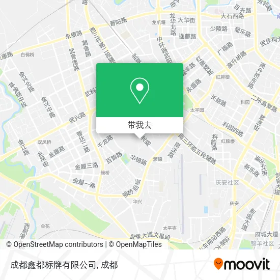 成都鑫都标牌有限公司地图