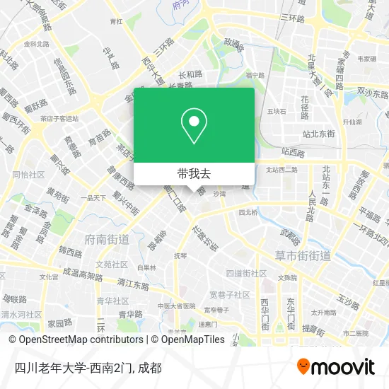 四川老年大学-西南2门地图