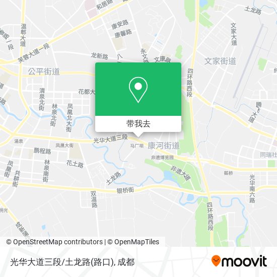 光华大道三段/土龙路(路口)地图