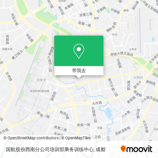 国航股份西南分公司培训部乘务训练中心地图