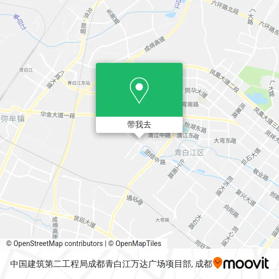中国建筑第二工程局成都青白江万达广场项目部地图