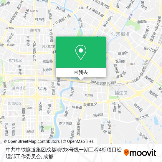 中共中铁隧道集团成都地铁8号线一期工程4标项目经理部工作委员会地图
