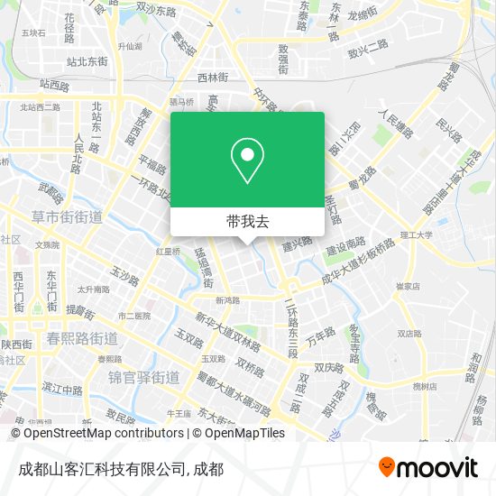 成都山客汇科技有限公司地图