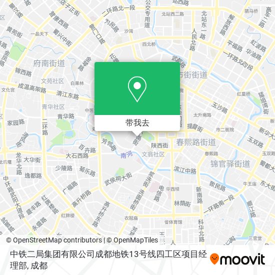 中铁二局集团有限公司成都地铁13号线四工区项目经理部地图