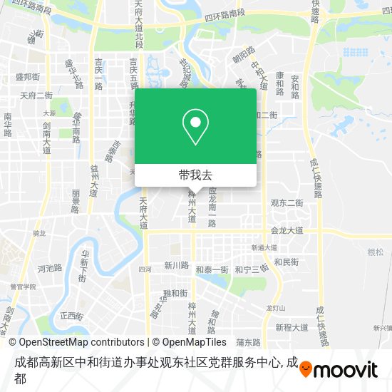 成都高新区中和街道办事处观东社区党群服务中心地图