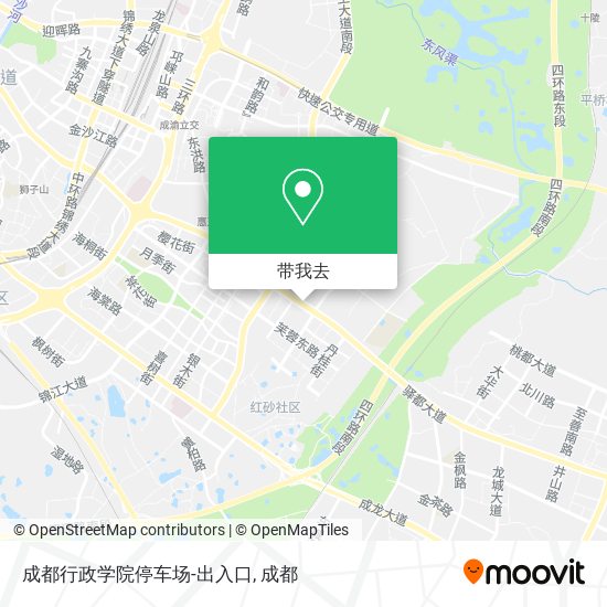 成都行政学院停车场-出入口地图