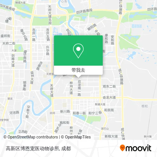 高新区博恩宠医动物诊所地图