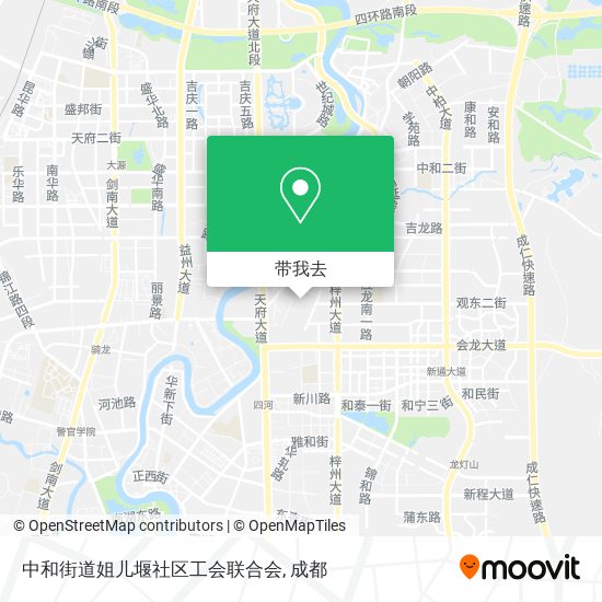 中和街道姐儿堰社区工会联合会地图