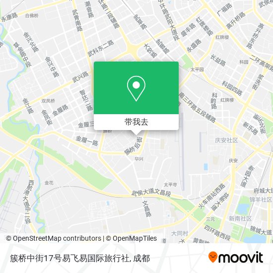 簇桥中街17号易飞易国际旅行社地图