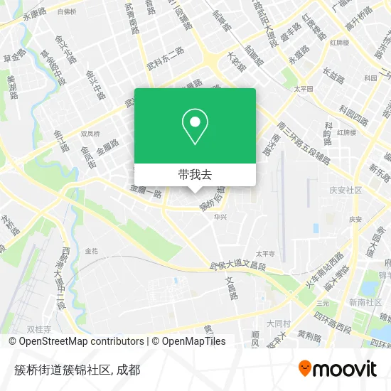 簇桥街道簇锦社区地图