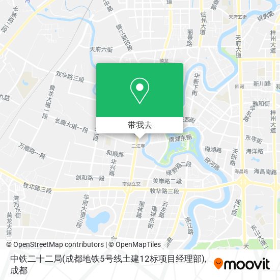 中铁二十二局(成都地铁5号线土建12标项目经理部)地图