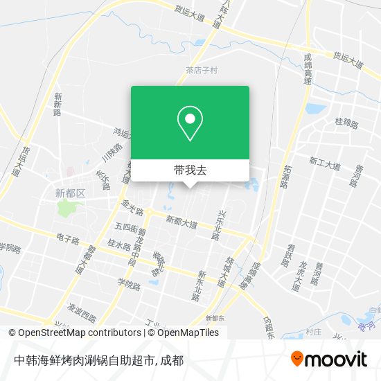 中韩海鲜烤肉涮锅自助超市地图