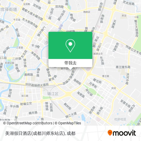 美湖假日酒店(成都川师东站店)地图