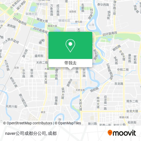 naver公司成都分公司地图