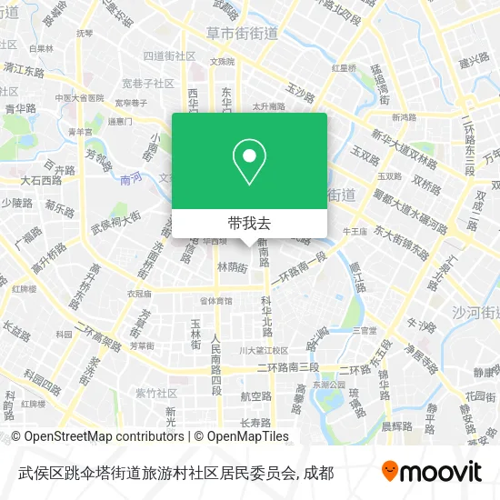 武侯区跳伞塔街道旅游村社区居民委员会地图
