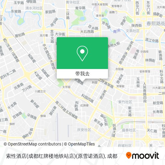 索性酒店(成都红牌楼地铁站店)(原雪诺酒店)地图