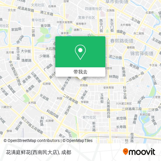 花满庭鲜花(西南民大店)地图
