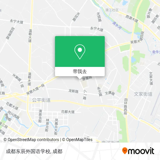 成都东辰外国语学校地图