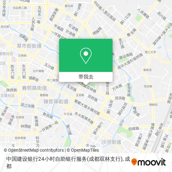 中国建设银行24小时自助银行服务(成都双林支行)地图