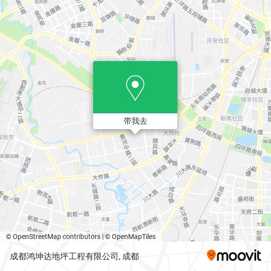 成都鸿坤达地坪工程有限公司地图