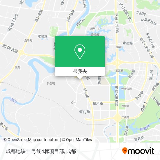 成都地铁11号线4标项目部地图