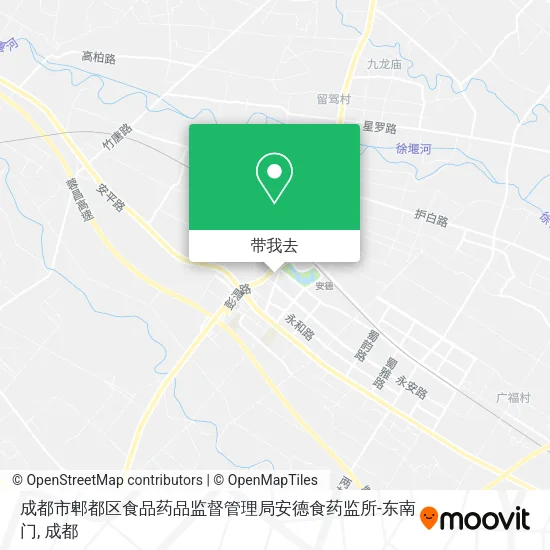 成都市郫都区食品药品监督管理局安德食药监所-东南门地图