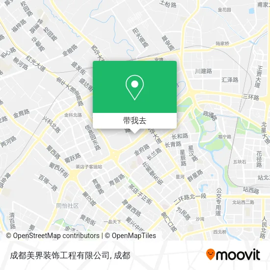 成都美界装饰工程有限公司地图