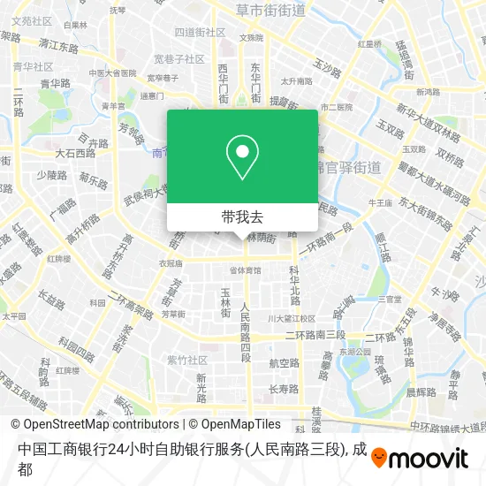 中国工商银行24小时自助银行服务(人民南路三段)地图