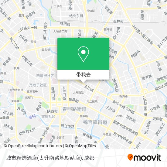 城市精选酒店(太升南路地铁站店)地图