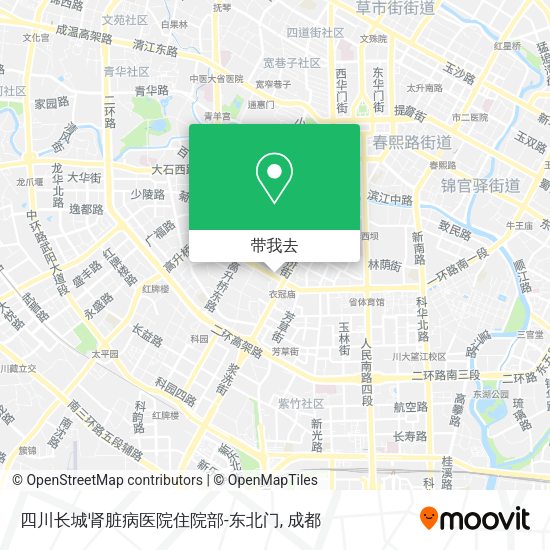四川长城肾脏病医院住院部-东北门地图