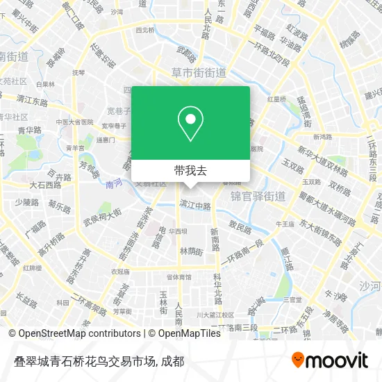 叠翠城青石桥花鸟交易市场地图