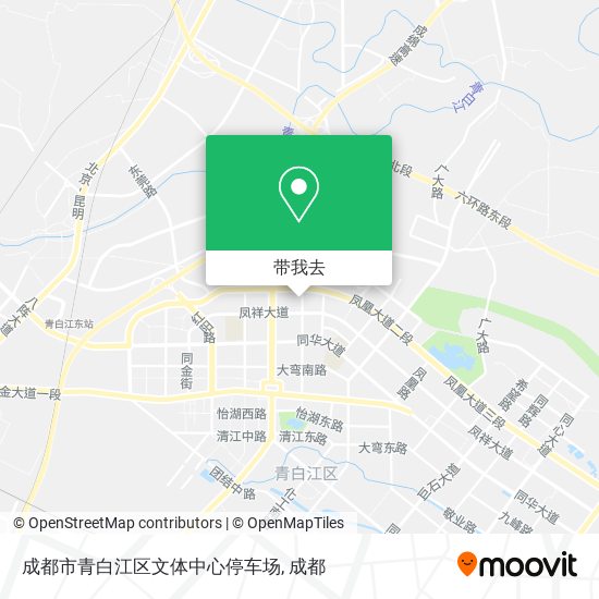 成都市青白江区文体中心停车场地图