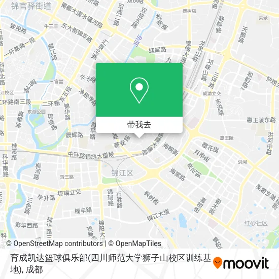 育成凯达篮球俱乐部(四川师范大学狮子山校区训练基地)地图