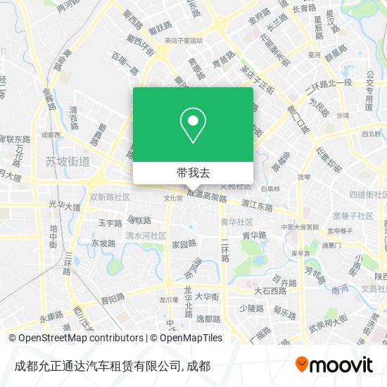 成都允正通达汽车租赁有限公司地图