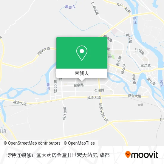 博特连锁修正堂大药房金堂县世宏大药房地图