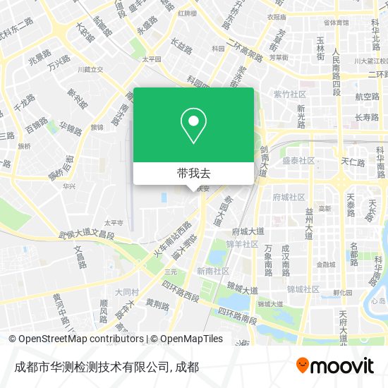 成都市华测检测技术有限公司地图