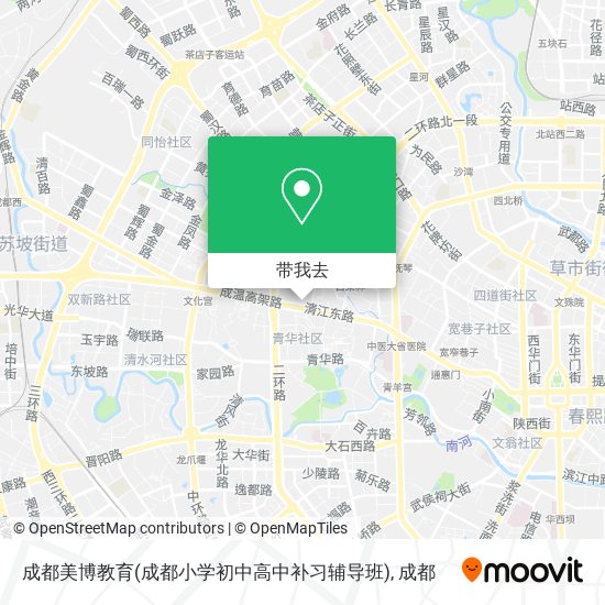 成都美博教育(成都小学初中高中补习辅导班)地图