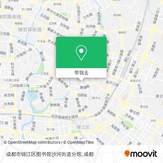 成都市锦江区图书馆沙河街道分馆地图