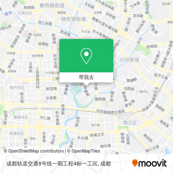 成都轨道交通8号线一期工程4标一工区地图