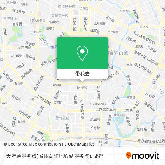 天府通服务点(省体育馆地铁站服务点)地图