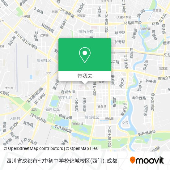 四川省成都市七中初中学校锦城校区(西门)地图