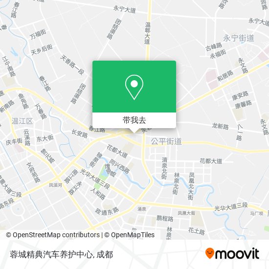 蓉城精典汽车养护中心地图